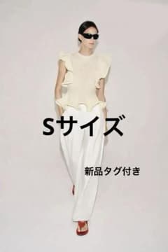 ZARA ウェーブトリムニットトップス Sサイズ 新品 エクリュ - メルカリ