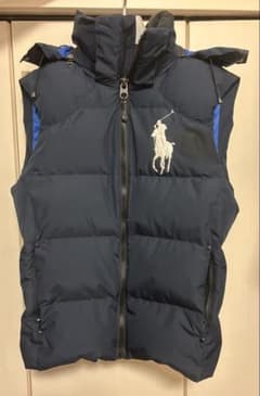 おぱんつ侍様専用 Polo Ralph Lauren ネイビー ダウンベスト - メルカリ
