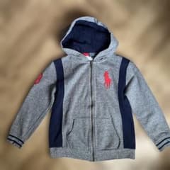 美品ラルフローレン130PoloRalphLaurenフード付パーカービッグポロのサムネイル