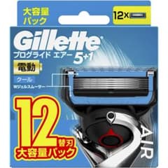 【まとめ売り】Gilletteプログライドエアー5+1(電動タイプ) Gillette プログライドエアー 電動タイプ5+1 替刃12個（箱出し配送