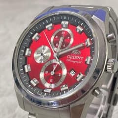 ORIENT オリエント NEO70's クロノグラフ レッド文字盤 動作確認済 ORIENT オリエント NEO70's クロノグラフ レッド文字盤 動作確認済