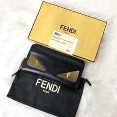 FENDI フェンディ 長財布 モンスター バグズアイ ラウンドファスナー