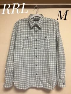 RRL チェック柄長袖ワークシャツ　メンズ　M RRL チェック柄長袖ワークシャツ メンズ M - メルカリ