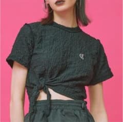 CRANK WRINKLE TYING CROP T クランク シャツのサムネイル