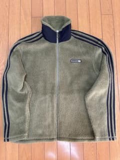 マ*ー様 adidas フリースジャケット　カーキ　Lのサムネイル