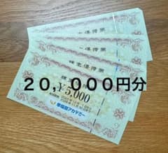 早稲田アカデミー　株主優待券 4枚セット ¥20,000分のサムネイル