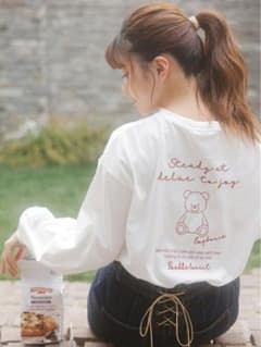 INGNI   イング   ♥️ BACKくまロゴロンT   未使用  タグ付きのサムネイル