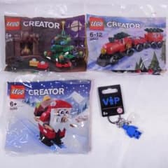 レゴ　ミニフィグ  クリスマス　ポリパック＋キーホルダー 4種類詰合せのサムネイル