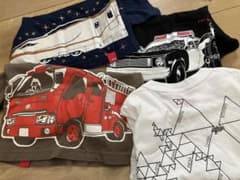 OJICO のりもの Tシャツ 4枚セット 2A / 80のサムネイル
