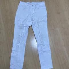 ダメージ加工 デニムパンツ ホワイトのサムネイル