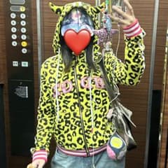 XG JURIN着用］hudiegongzhu ヒョウ柄 ジップアップパーカー - メルカリ