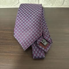 GUCCI グッチ G柄 ネクタイ パープル シルク イタリア製のサムネイル