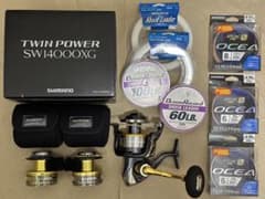 新品未使用】ツインパワーsw14000xg 本体、替スプール、PE 他セット