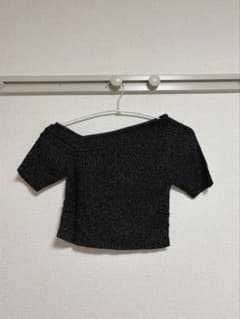 GRL 半袖ニット ブラック ラメのサムネイル