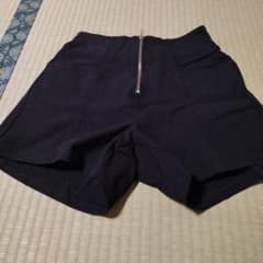 キッズ ハーフパンツ ブラック フロントジップのサムネイル