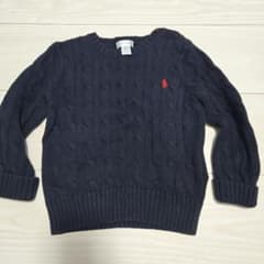 Ralph Lauren ネイビー ケーブルニット 24Mのサムネイル