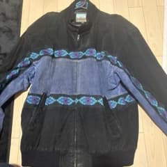 90s Vintage ADLER ネイティブ ジャケット XL 黒 古着のサムネイル