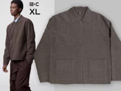 美品 ユニクロC ニットフルジップジャケット XL ブラウン - メルカリ