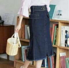 美品✨マイストラーダ フリンジデニムスカート ベルト付き サイズ34