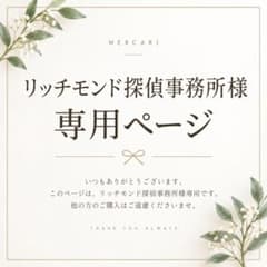 リッチモンド探偵事務所様専用のサムネイル