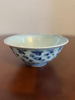 南方染付 茶碗 花文様 陶器 骨董品 呉須安南染付 - メルカリ