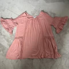 【仏ブランド】MOLLY BRACKEN かわいいピンク系チュニック レース袖のサムネイル