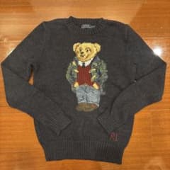 Polo Ralph Lauren クマ刺繍セーター S ネイビーのサムネイル