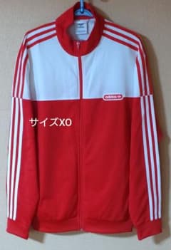 adidas トラックジャケット レッド ホワイト サイズXO ジャージのサムネイル