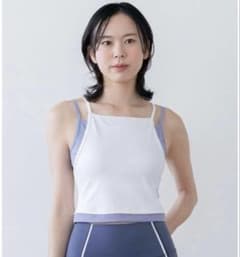 美品 SUKALA スカーラ リブコンビショートタンクトップ M ホワイト
