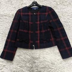 美品✨️ エムズグレイシー ノーカラージャケット リボン カメリア W