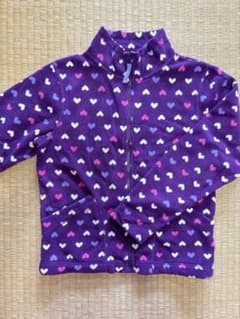 子供服☆ユニクロ フリース ジャケット ジャンパー☆紫 パープル☆140のサムネイル