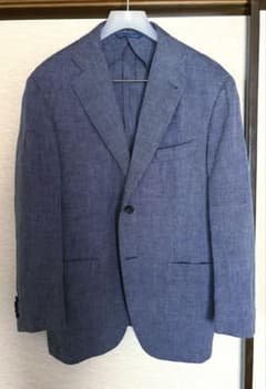 CANALI keiリネン コットン テーラードジャケット バーズアイ 48 