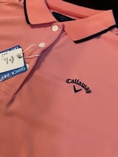 【新品未使用タグ付き】Callaway ポロシャツ コーラルピンク Lサイズのサムネイル