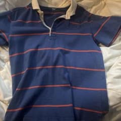Gap ラガーシャツ 半袖 ブルー ボーダー Mのサムネイル