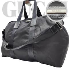 グッチ ボストンバッグ 2WAY ハンド ショルダー ナイロン 肩掛け 美品