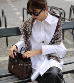 Gypsohila ジプソフィア ペイズリーニット ストール ブラウン - メルカリ