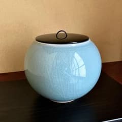 九谷焼 作家もの 青磁 水指 堂前忠正 茶道具 漆塗蓋付 共箱 九谷焼 作家もの 青磁 水指 堂前忠正 茶道具 漆塗蓋付 共箱 - メルカリ
