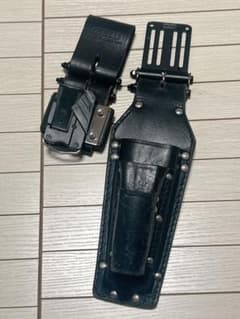 KICKS ニックス レザー工具ホルダー 3丁差し セフホルダー アルミ黒のサムネイル
