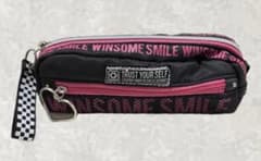 WINSOME SMILE 筆箱 ペンケース ブラック ピンクのサムネイル
