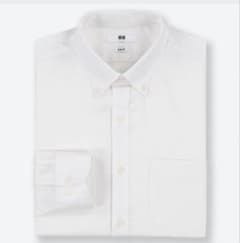 【新品未使用】UNIQLO ファインクロスストリッチスリムオックスシャツ長袖 Lのサムネイル