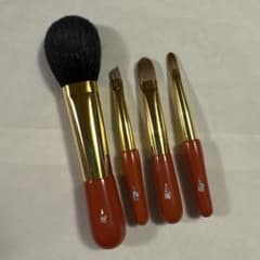 白鳳堂　メイクブラシ 4本セット 朱色 ゴールド 白鳳堂 メイクブラシ 4本セット 朱色 ゴールド - メルカリ