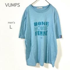 【ヴァンプス】Tシャツ 半袖 水色 L シンプル カジュアル コットン 肩落ちのサムネイル