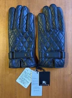 BURBERRYBLACKLABEL　黒 レザー 手袋　グローブ　キルティング BURBERRY BLACK LABEL レザーグローブ キルティング - メルカリ