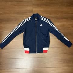 adidas ジャージジャケット ネイビー ストライプ Lサイズのサムネイル