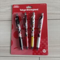 【新品、未使用】東京ディズニーリゾート ゲルインキ水性ボールペン 4本セットのサムネイル