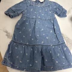 GAP デニムワンピース 花柄 七分袖のサムネイル