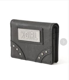 新品X-girl METAL LABEL FAUX LEATHER 財布のサムネイル