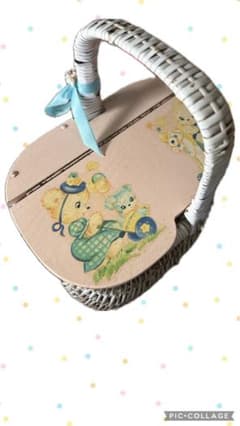 ＊ユリシス＊さま専用　デカールシール付きアンティークバスケットのサムネイル