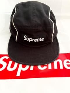 Supreme piping camp Cap 黒　ブラックのサムネイル