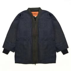 寒風寒波上等デニム半纏（ハンテン）NAVY×BLACKのサムネイル